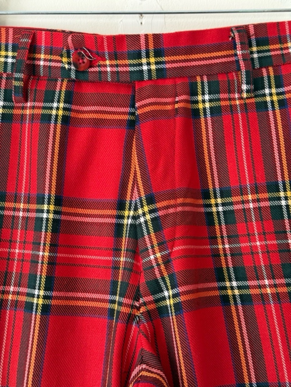 Murray Golf Vintage Broadsword Red Royal Stewart Tartan Plaid Golf Pants Size 32 - Picture 6 of 16